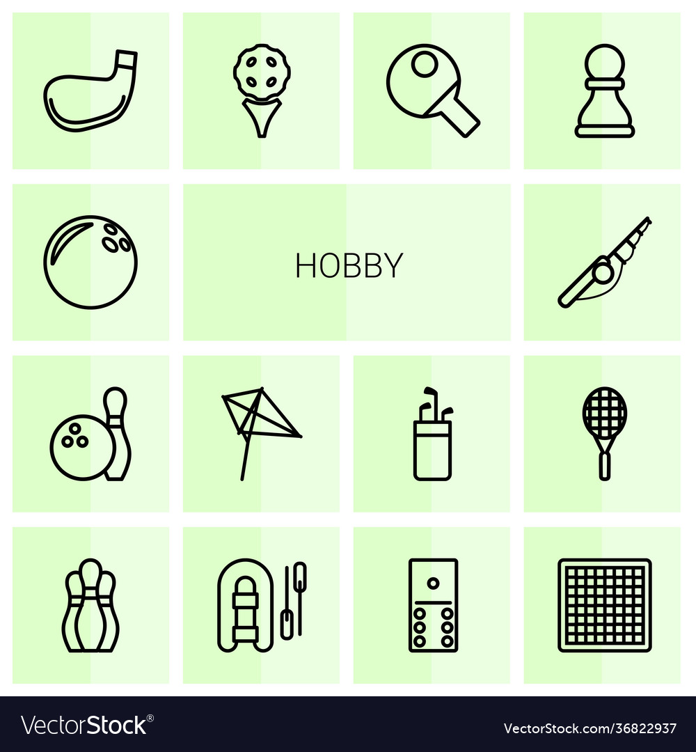 14 hobby icons