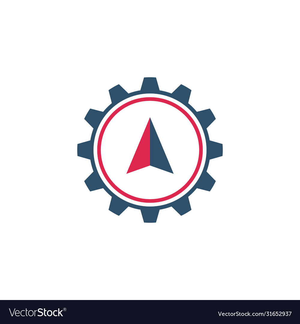 Compass gear logo icon