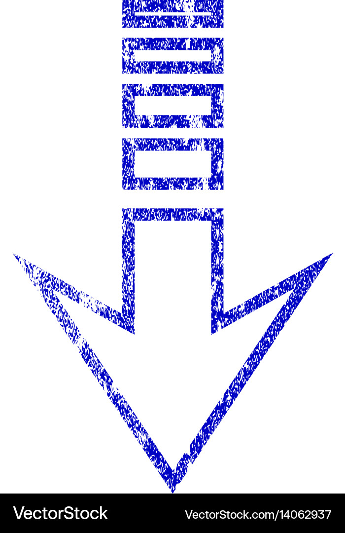Send down grunge textured icon Royalty Free Vector Image
