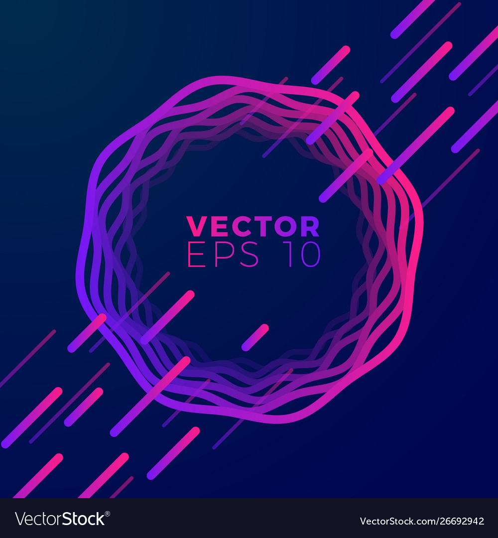 Abstract Banner Moving Shapes In Frame Royalty Free Vector