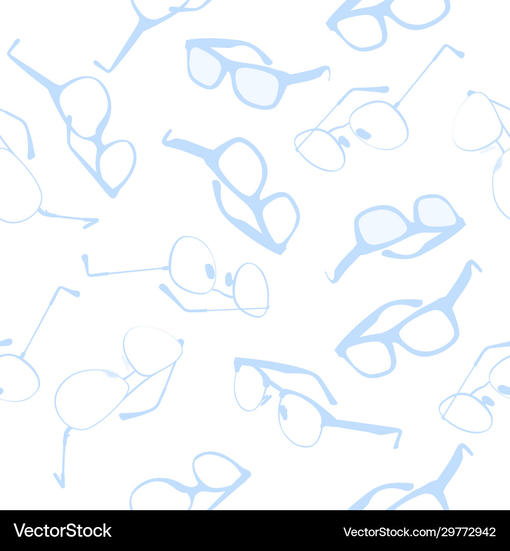Blue glasses pattern Royalty Free Vector Image