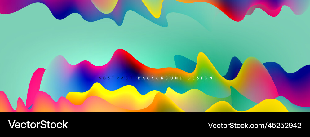 Dynamic liquid waves abstract background Vector Image