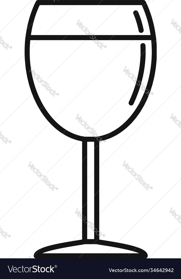 French wine glass icon outline style Royalty Free Vector