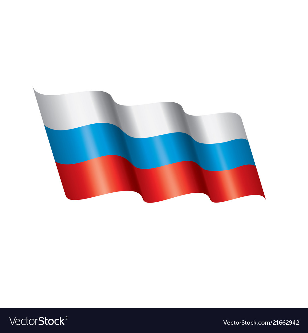 Russia flag Royalty Free Vector Image - VectorStock