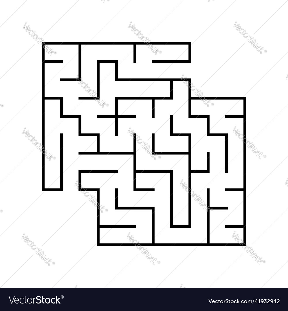 Square maze game for kids funny labyrinth Vector Image