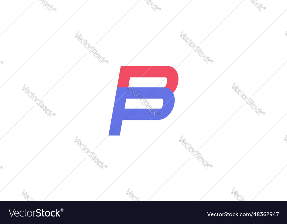 Creative and minimalist letter bp pb logo design