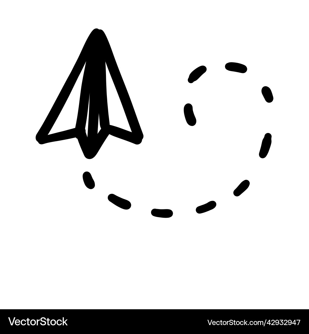 Paper Aeroplane Doodle Simple Planes Ship Vector Image