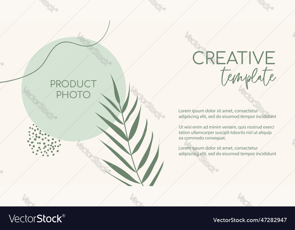 Presentation organic creative template natural Vector Image