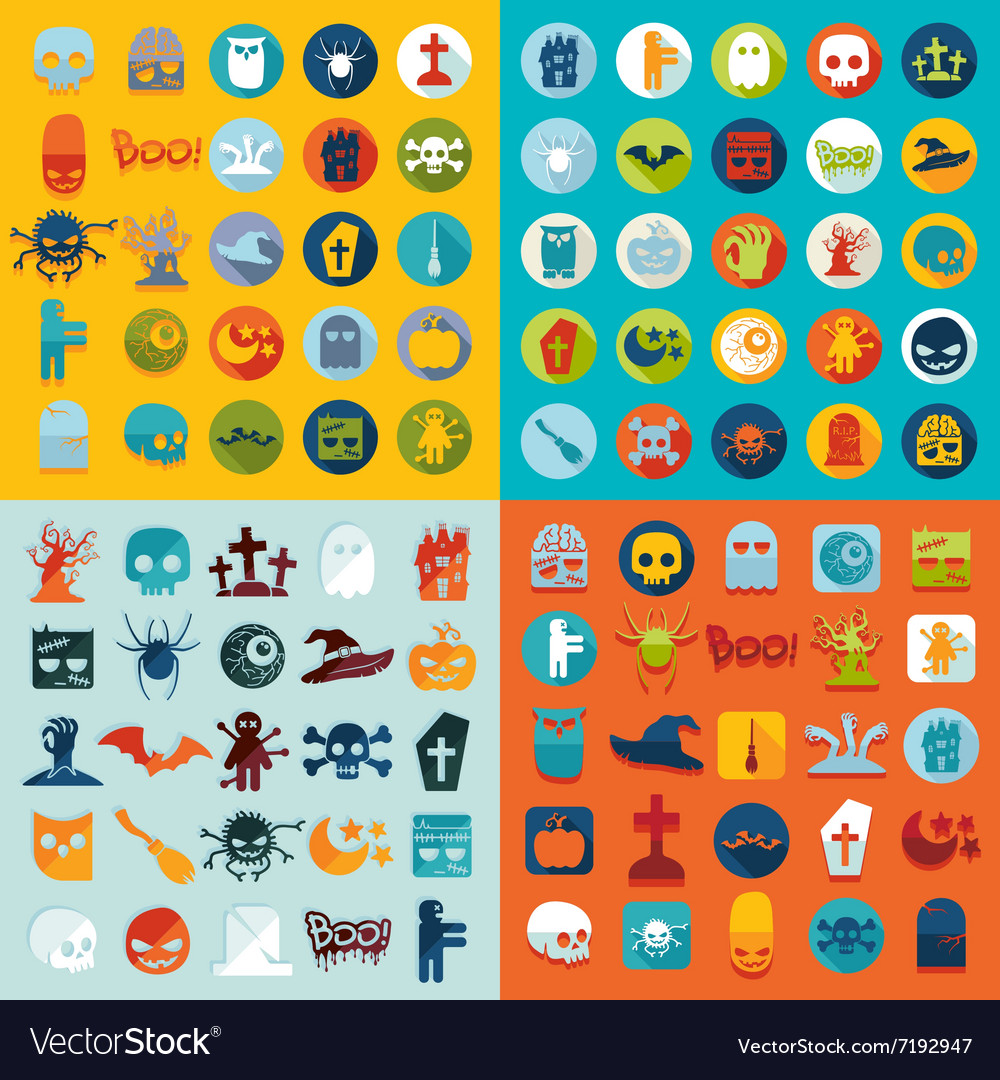 Set of halloween icons Royalty Free Vector Image