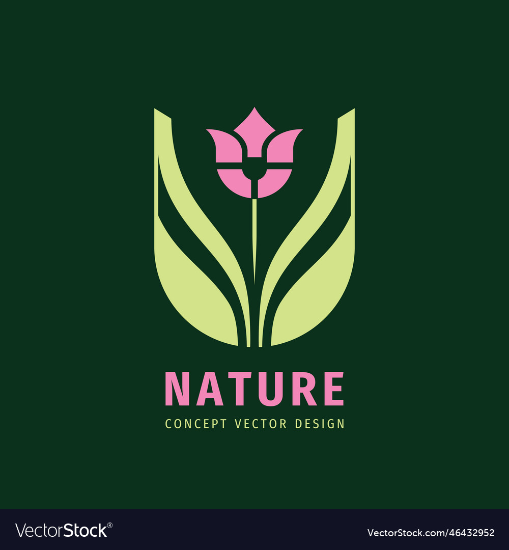 Decorative flower nature logo graphic design