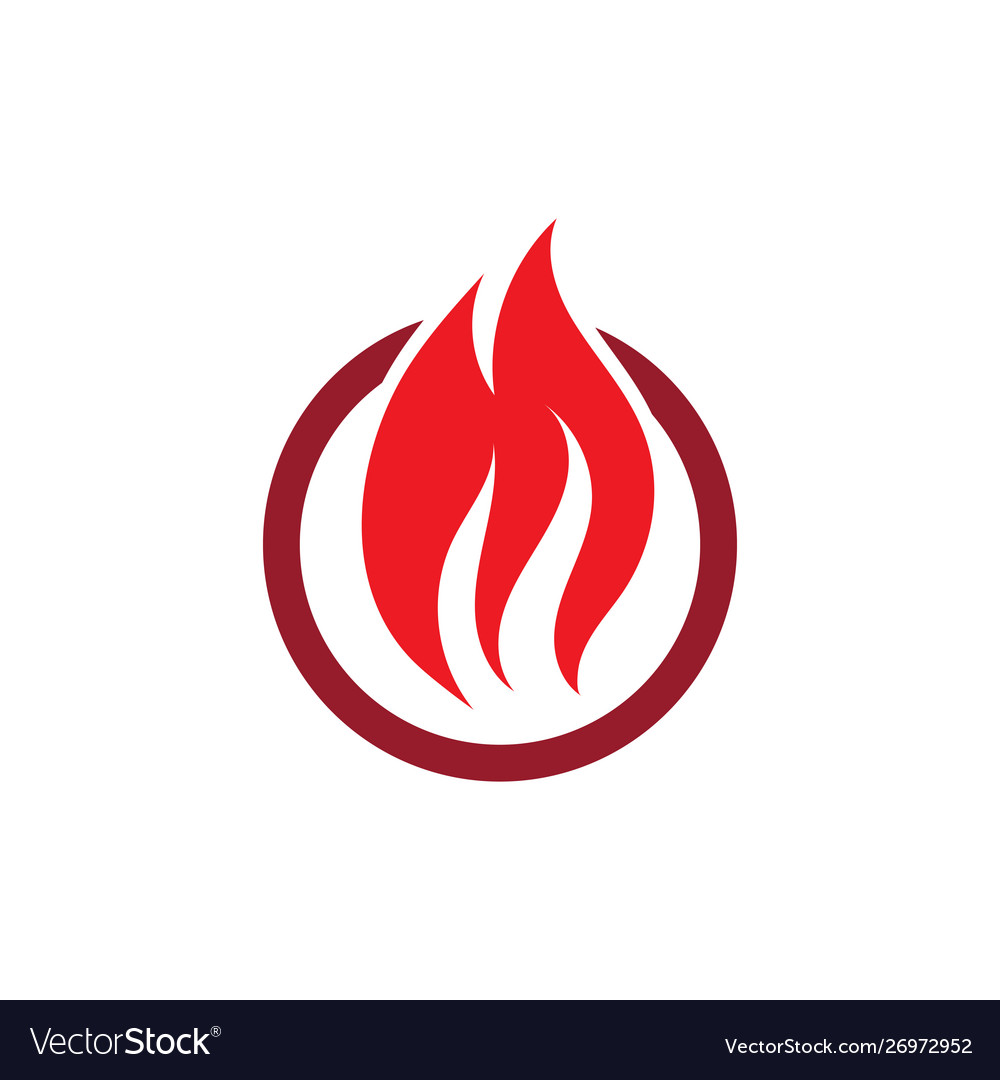 Fire flame logo and symbol Royalty Free Vector Image