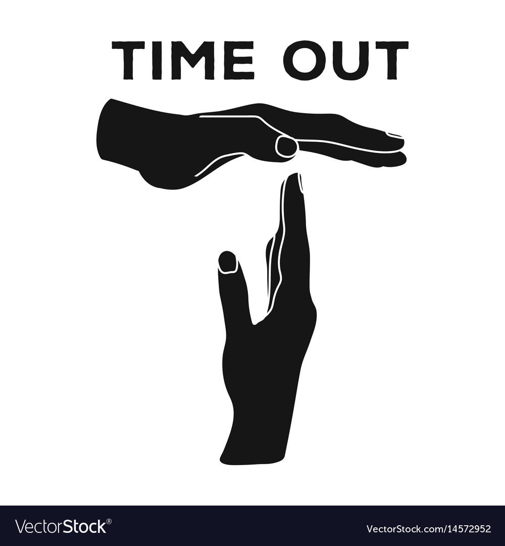 Gesture a time outbasketball single icon in Vector Image