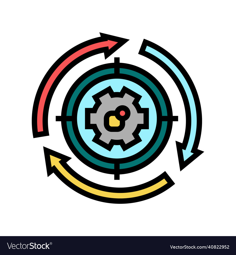 System working process color icon Royalty Free Vector Image