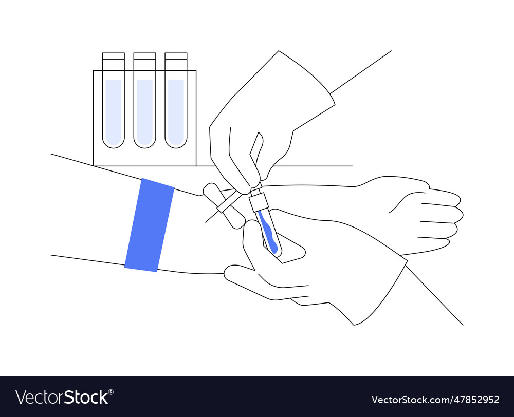 Take a blood sample abstract concept Royalty Free Vector