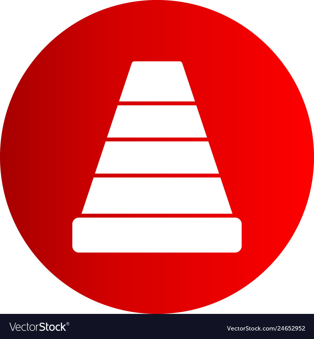 Traffic cone icon Royalty Free Vector Image VectorStock