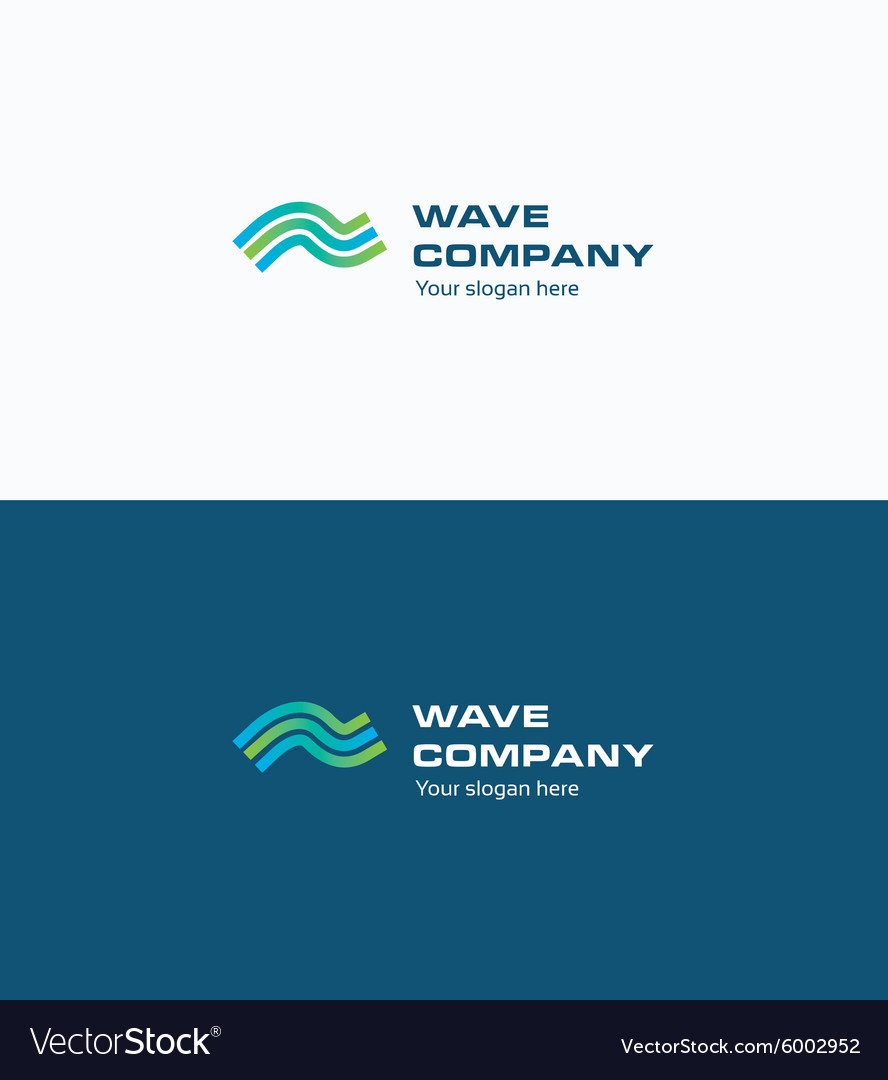 Wave company logo Royalty Free Vector Image - VectorStock