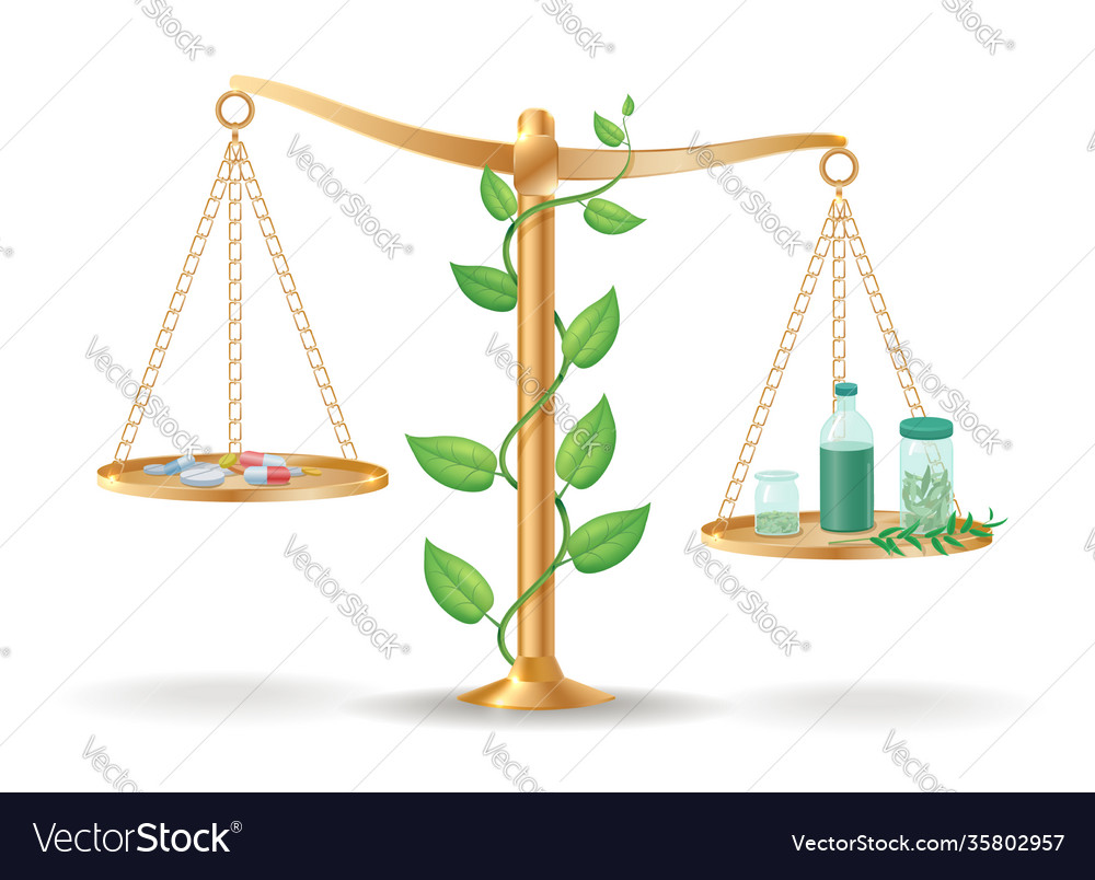 Alternative medicine libra balance concept