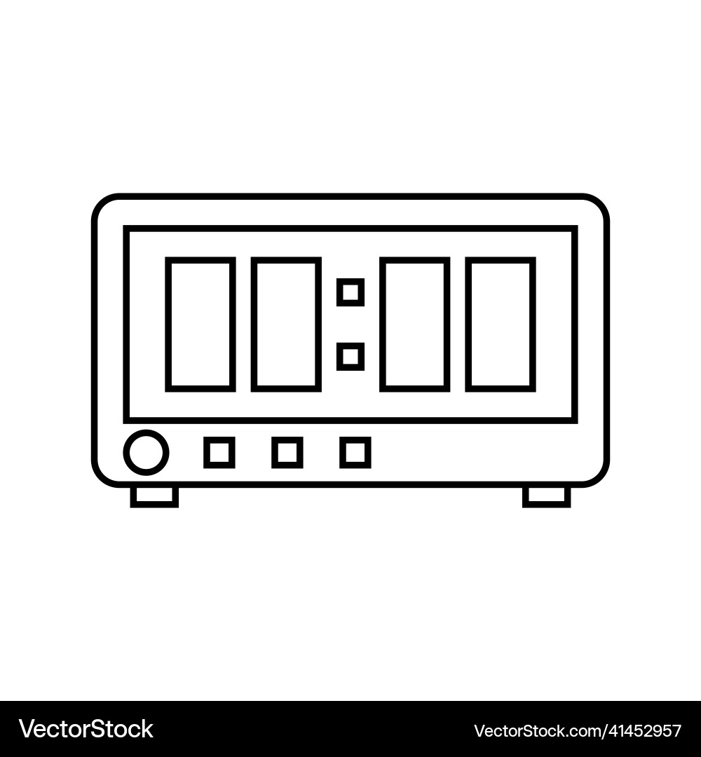 Digital clock icon electronic alarm clock Vector Image