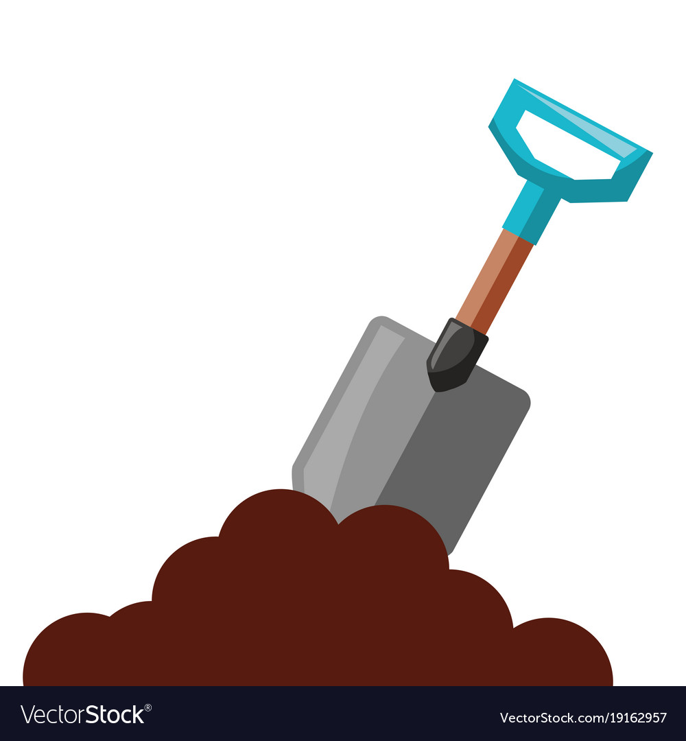 Gardening Shovel With Sand Royalty Free Vector Image