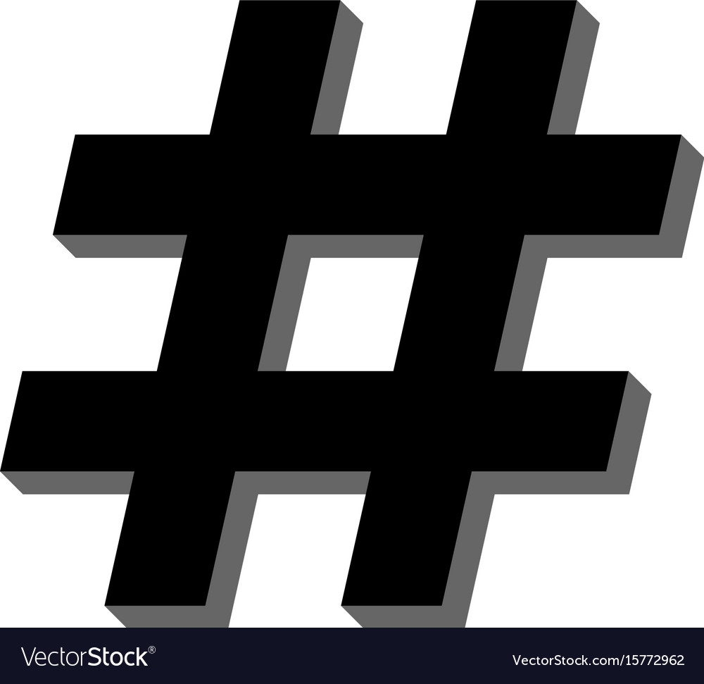 Hashtag icon Royalty Free Vector Image - VectorStock