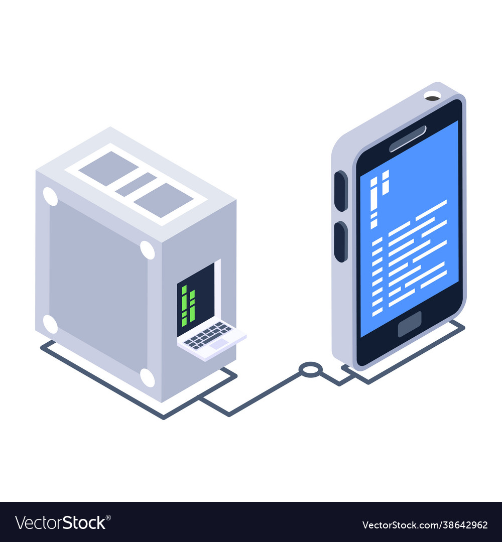 Phone server Royalty Free Vector Image - VectorStock