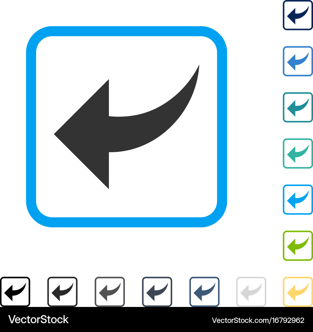 Undo framed icon Royalty Free Vector Image - VectorStock