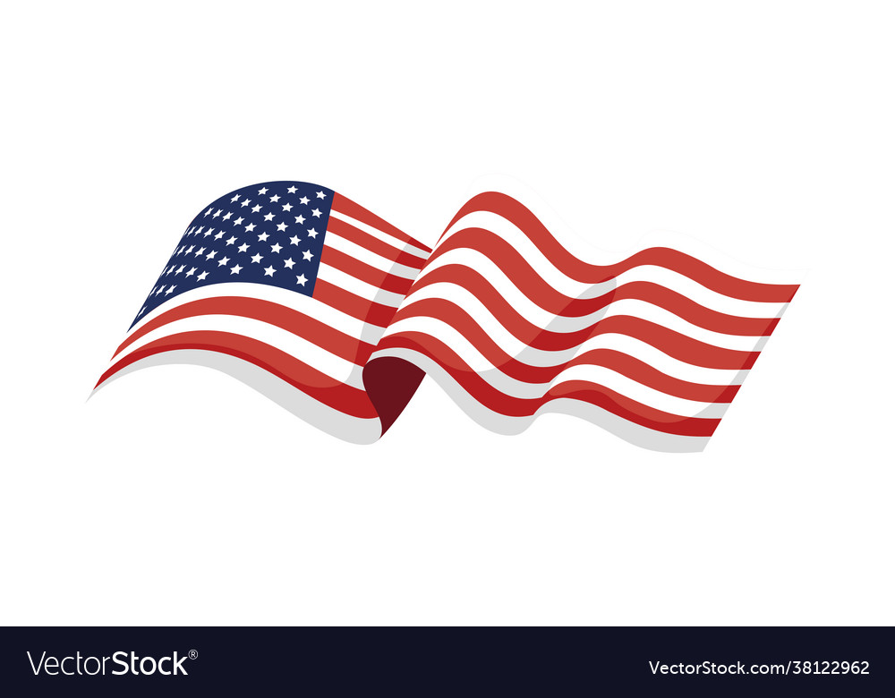 Usa flag waving Royalty Free Vector Image - VectorStock