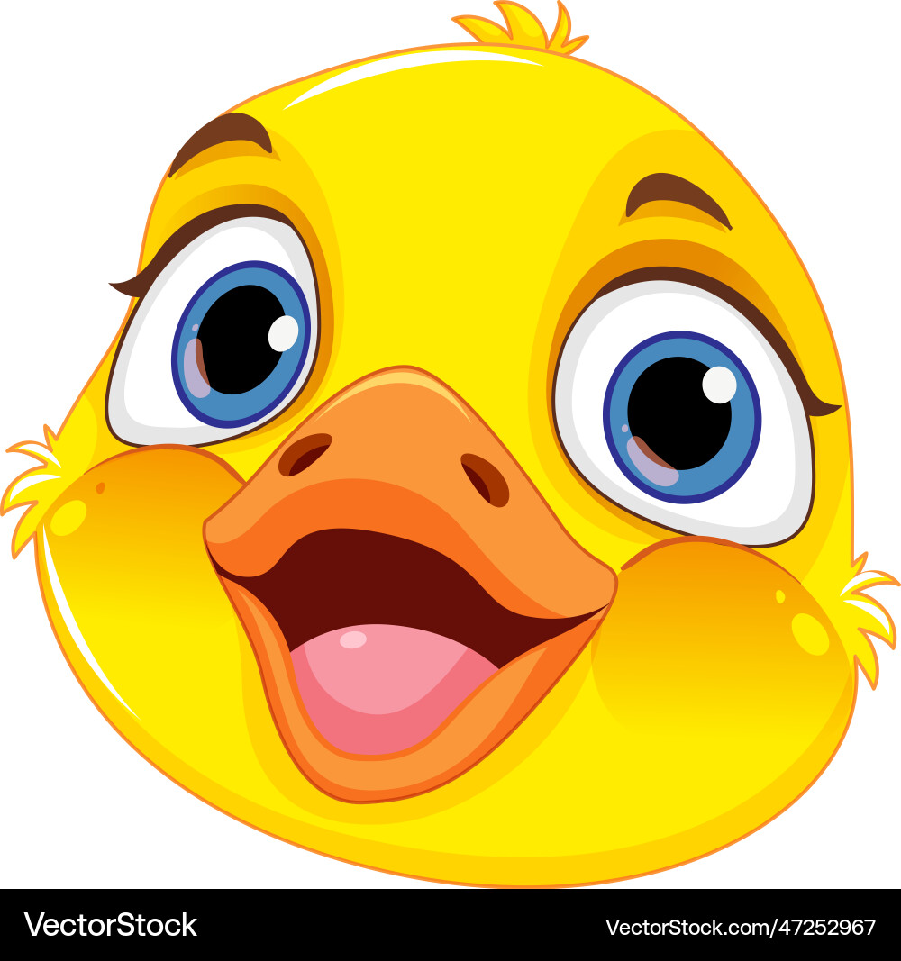 Baby chicken head cartoon Royalty Free Vector Image