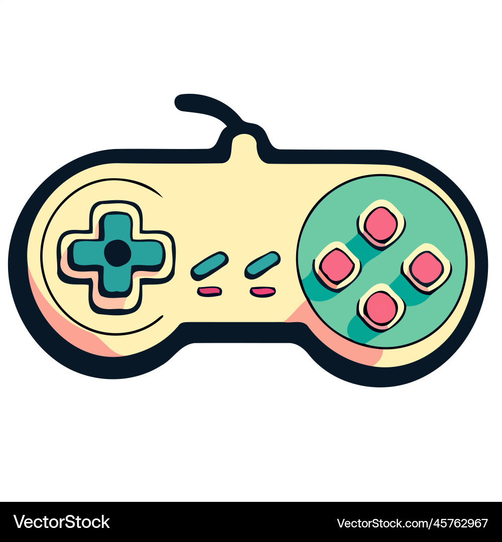 Electronic video game controller Royalty Free Vector Image