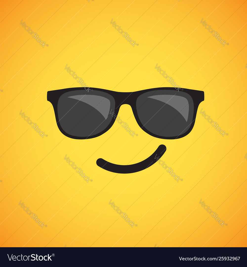 Realistic yellow emoticon in front