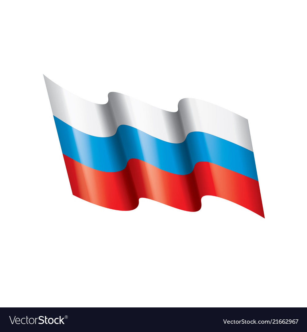 Russia flag Royalty Free Vector Image - VectorStock