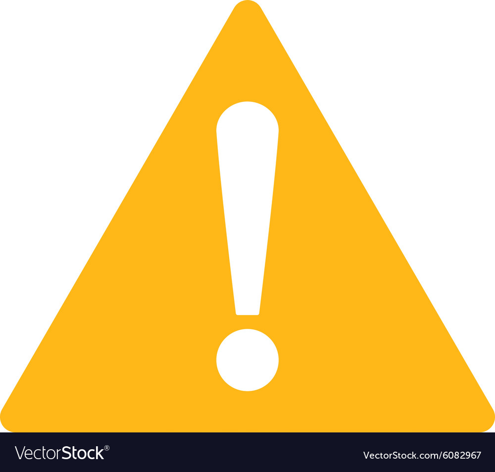 Download Warning flat yellow color icon Royalty Free Vector Image