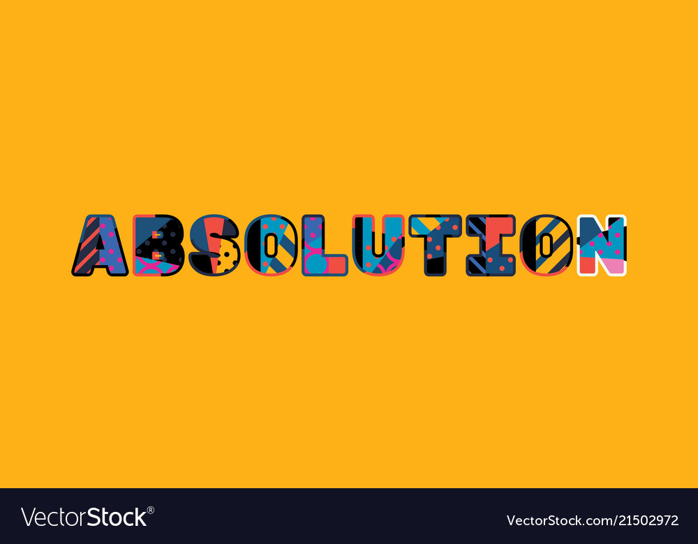 Absolution concept word art Royalty Free Vector Image