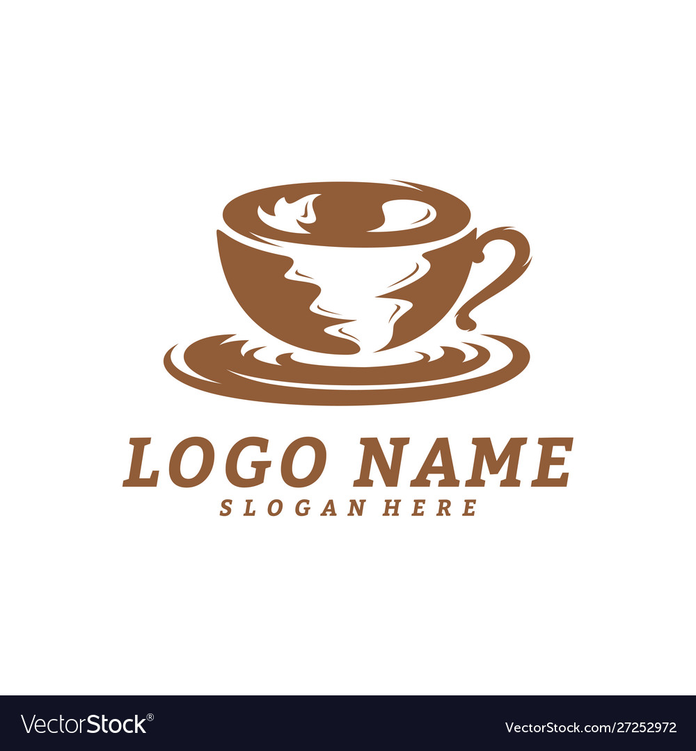 Coffee logo design template label badge Royalty Free Vector