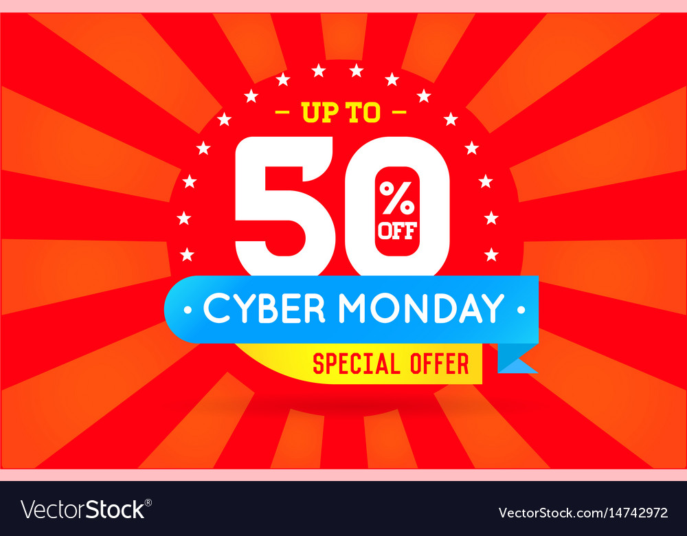 Cyber monday sale sign banner poster ready for web