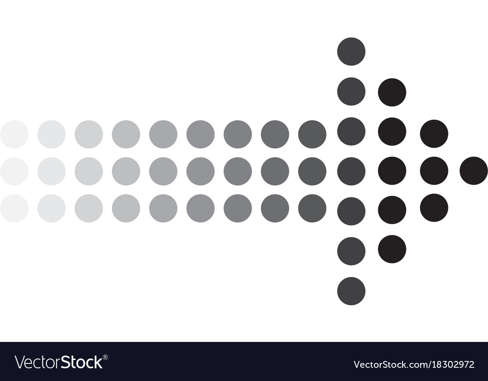 Dots arrow icon on white background arrow Vector Image