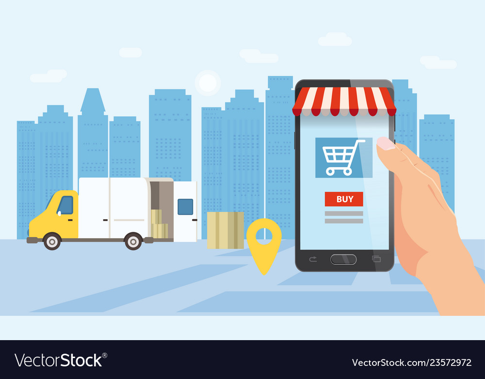 Online delivery service tracking tracker Vector Image