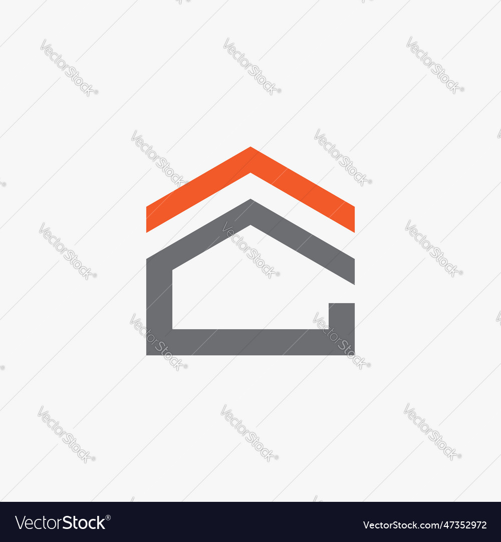 Simple real estate logo Royalty Free Vector Image