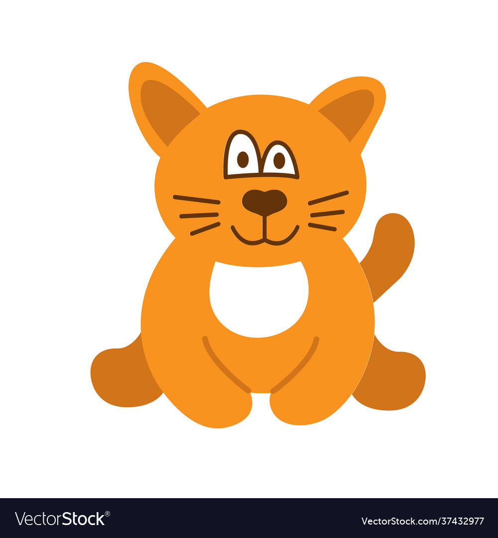 A funny redhead kitten Royalty Free Vector Image