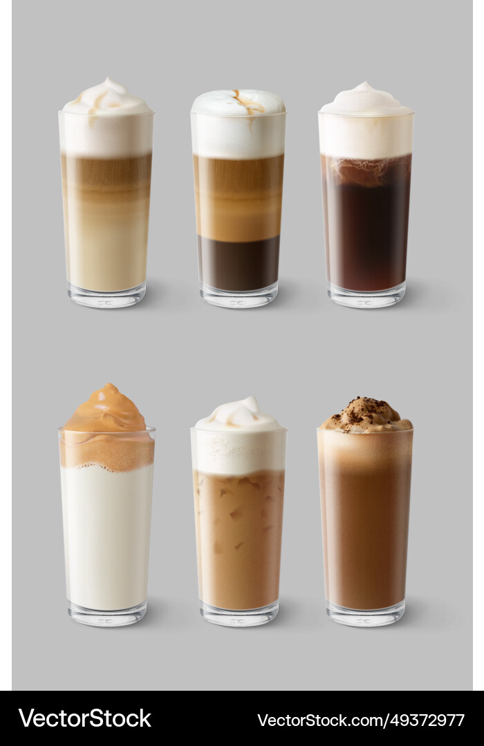Coffee set isolated Royalty Free Vector Image - VectorStock