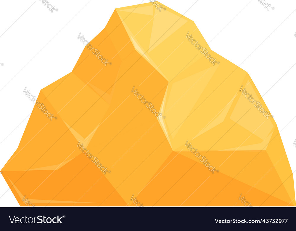 Gold pile icon cartoon miner treasure Royalty Free Vector