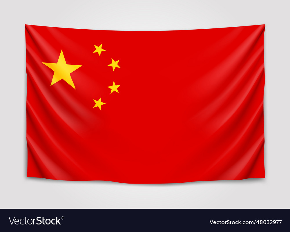 Hanging Flag Of China People Republic Of China Vector Image 5789