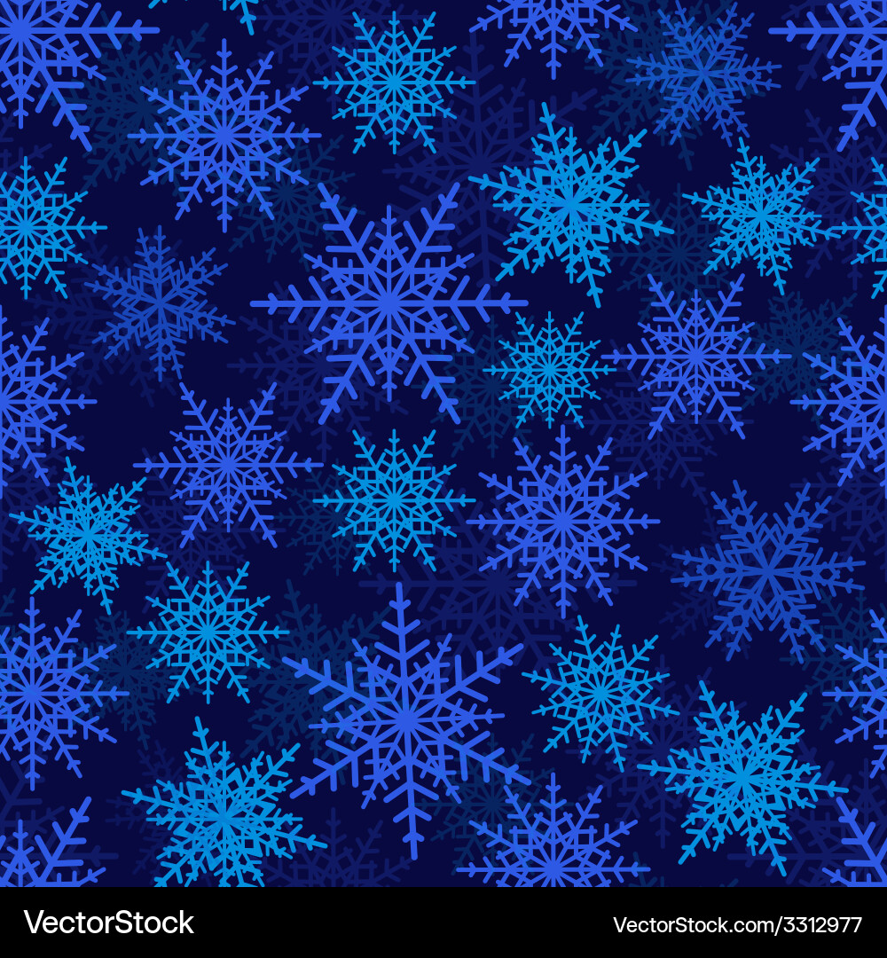 Snowflakes seamless pattern Royalty Free Vector Image