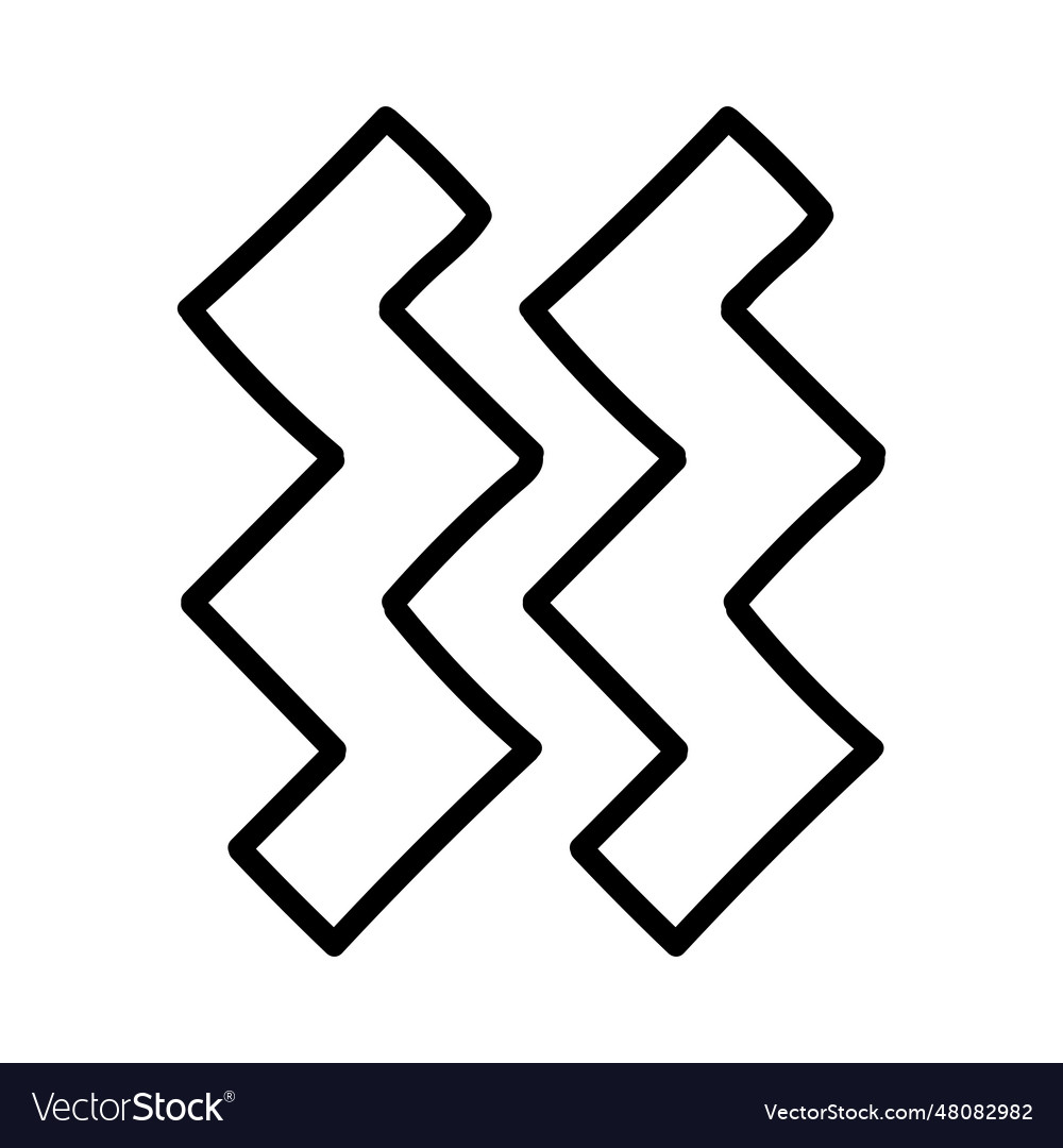 Black zigzag geometric element and shape for Vector Image