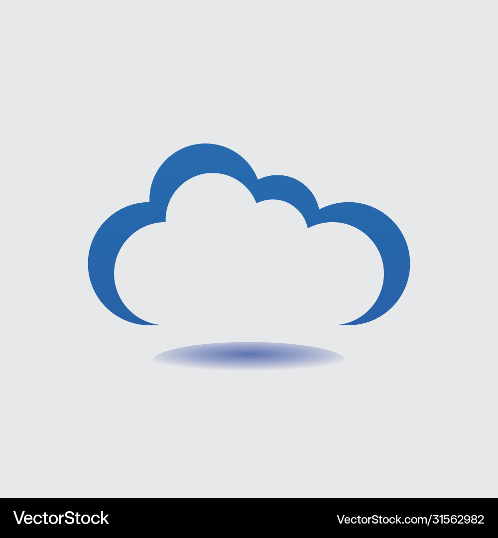 Cloud Template Royalty Free Vector Image Vectorstock