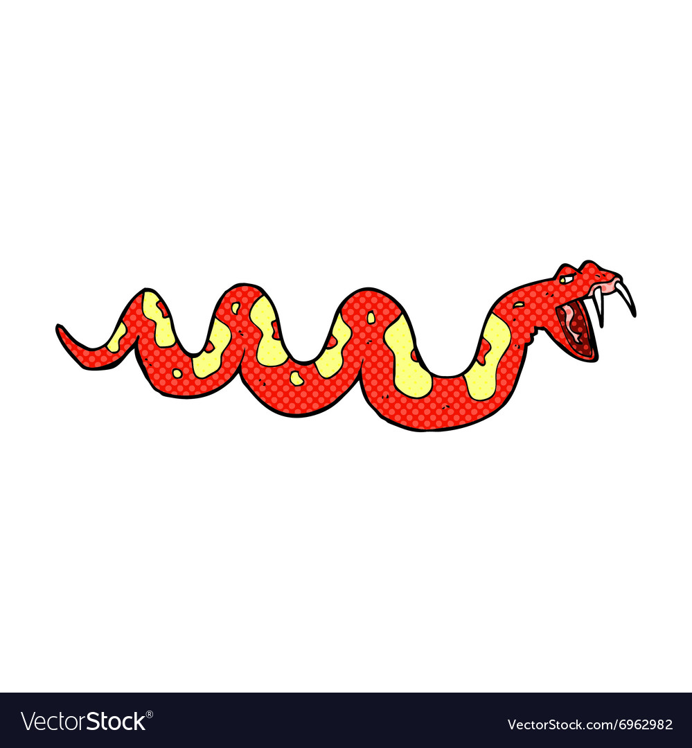 Comic cartoon poisonous snake