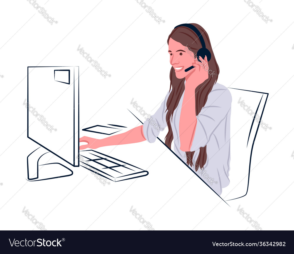 Consultant in shadow sharp lines style Royalty Free Vector