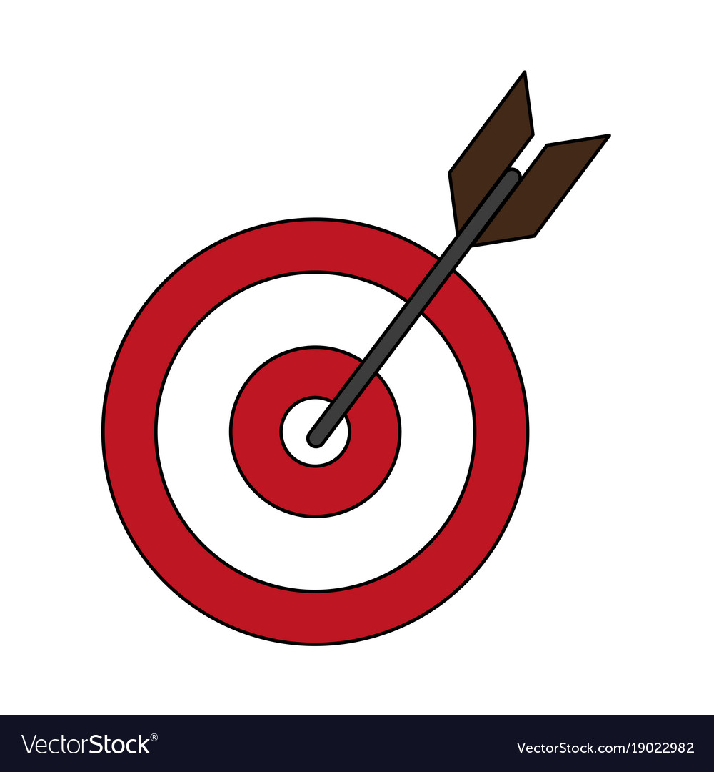 Dartboard target symbol Royalty Free Vector Image