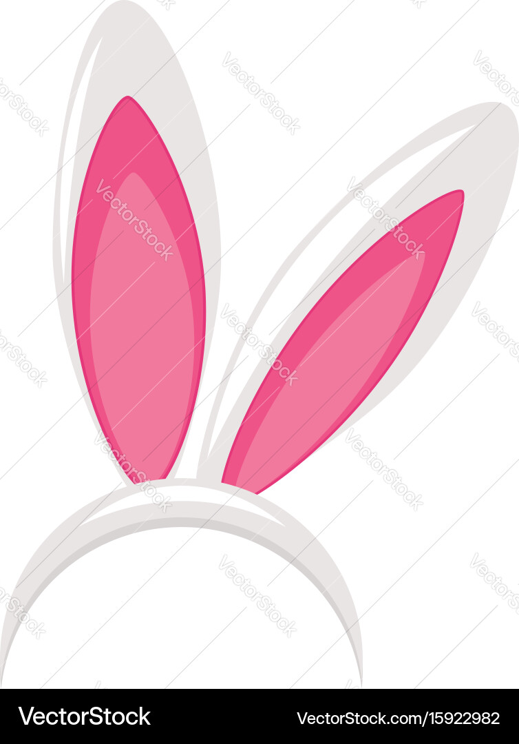 Easter bunny ears mask Royalty Free Vector Image