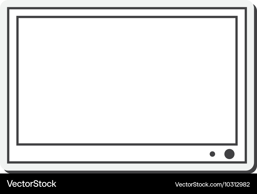 Flat screen tv icon Royalty Free Vector Image - VectorStock